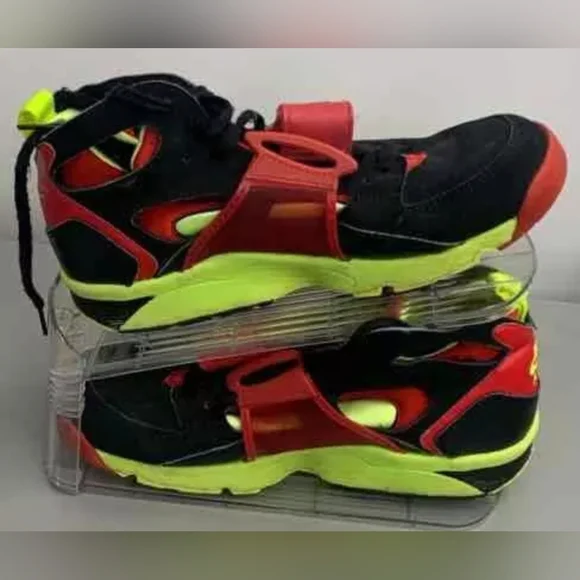 Nike Air Trainer Huarache Red Volt Sneakers Size 8 Used Excellent MSRP $220 - Picture 5 of 8